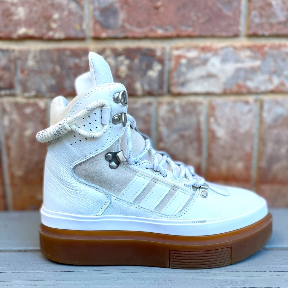 Ivy Park Super Sleek Leather Boot adidas High Top Sneakers - Picture 7 of 10